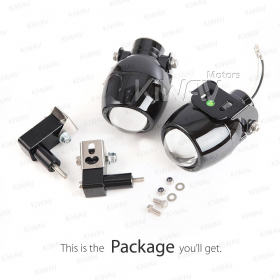 motorcycle 1.9 Inch 12V 55W round projector fog lights with brackets
