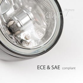 motorcycle round 2.5 Inch Halogen H3 12V 55W fog lights with wiring kits and brackets
