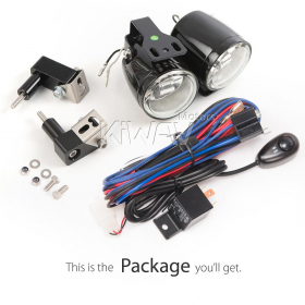motorcycle round 2.5 Inch Halogen H3 12V 55W fog lights with wiring kits and brackets