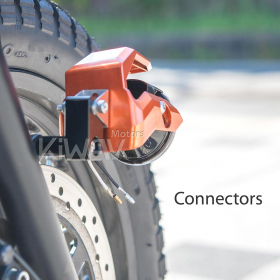 motorcycle 2.75 Inch 12V 55W round driving light orange with wiring kits and a bracket