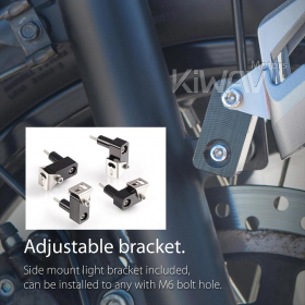 バイク用フォグランプ　NS-41　丸い　銀　ECE認証　ブラケットと配線キット付き