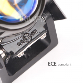 motorcycle fish-eye round 12V 55W fog light with wiring kit and a bracket