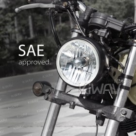 5-3/4 inch SAE headlight black side mount