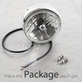 5-3/4 inch SAE headlight chrome side mount