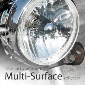 5-3/4 inch SAE headlight chrome side mount