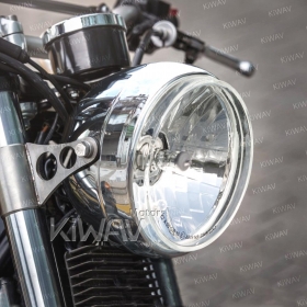 5-3/4 inch ECE RHD side mount headlight chrome