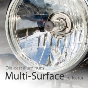 5-3/4 inch ECE RHD side mount headlight chrome