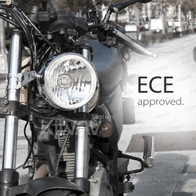 5-3/4 inch ECE RHD side mount headlight chrome