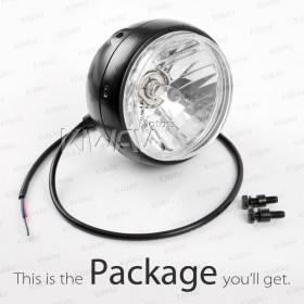 5-3/4 inch ECE LHD side mount headlight black
