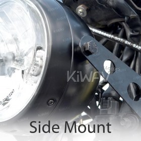 5-3/4 inch ECE LHD side mount headlight black