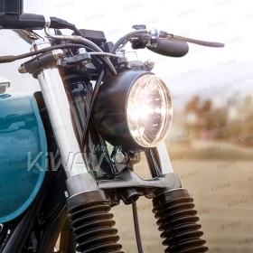 特売: バイク用ヘッドランプシェル 5-3/4インチ クロム ボトムマウント