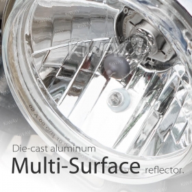 ヘッドライト: バイク用ヘッドライトアセンブリ 5-3/4インチ ECE認証