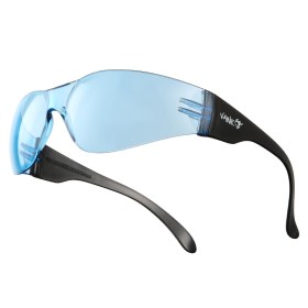 Contemporary safety glasses VA780 black frame blue lens 10 pcs VAWiK