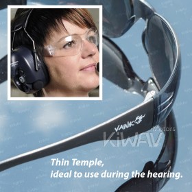 Contemporary safety glasses VA780 black frame blue mercury lens 10 pcs VAWiK