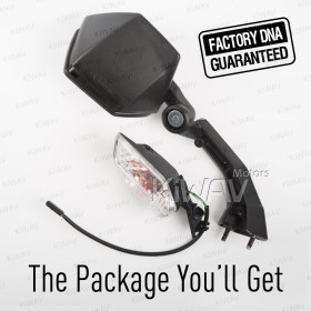 OEM replacement mirror with turn signal compatible with Kawasaki Ninja ZX-10R RH