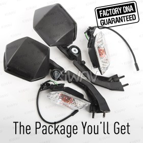 OEM replacement mirrors with turn signal compatible with Kawasaki Ninja ZX-10R a pair