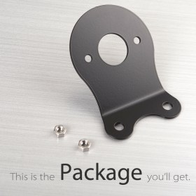 tail light mounting bracket black with 2 Hex nuts