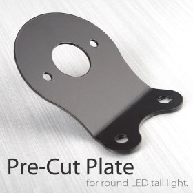 tail light mounting bracket black with 2 Hex nuts & caps