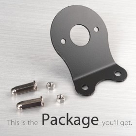 tail light mounting bracket black with 2 Hex nuts & caps
