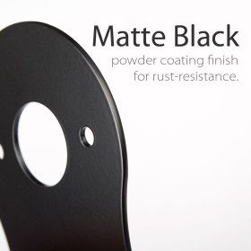 LED round tail light with black mounting bracket & caps