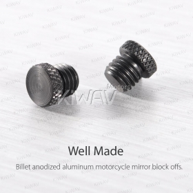 バイクミラー穴埋めボルト　黒　M10正ネジ　2個セット