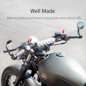 mirror hole block-offs glossy black compatible with M10 Yamaha