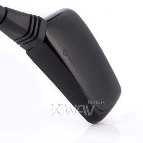 Brick black mirrors for 8mm scooters and motorcycles