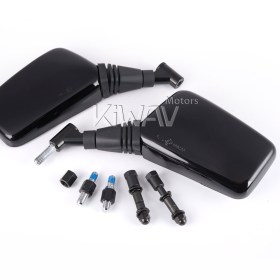 Brick black mirrors a pair compatible with Harley Davidson