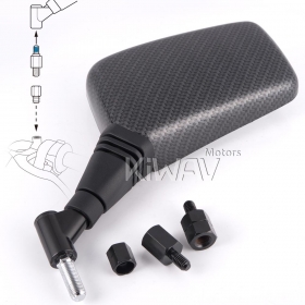 Brick carbon 8mm mirror LH for motorcycle