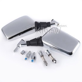 Brick chrome mirrors a pair compatible with Harley Davidson