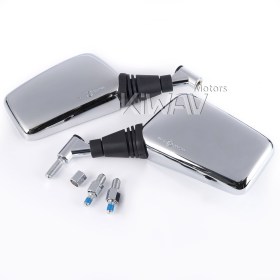 Brick chrome 10mm mirrors a pair for motorcycle