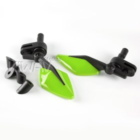 自転車用バーエンドミラー　エルフ　緑