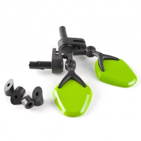 Petal green bar end mirrors for bicycle a pair