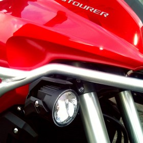Round LED fog auxiliary light for motorcycle