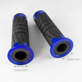 Wheel black grips with blue trim a pair of 22 mm