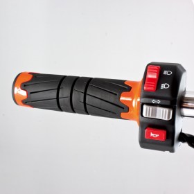 Wheel black grips with orange trim a pair of 22 mm