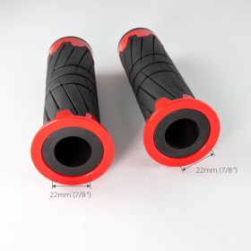 Wheel black grips with red trim a pair of 22 mm