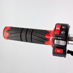 Wheel black grips with red trim a pair of 22 mm