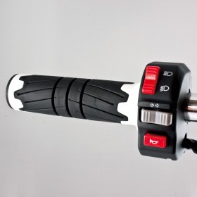 Wheel black grips with white trim a pair of 22 mm