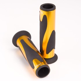 Lava black gold grips of a pair 25 mm and 22 mm
