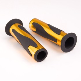 Lava black gold grips of a pair 25 mm and 22 mm