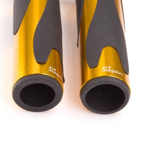 Lava black gold grips of a pair 25 mm and 22 mm