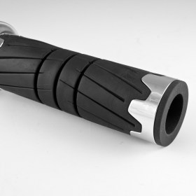 Wheel black grips with chrome trim of a pair 25 mm and 22 mm