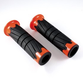 Wheel black grips with orange trim of a pair 25 mm and 22 mm