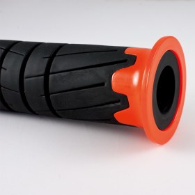 Wheel black grips with orange trim of a pair 25 mm and 22 mm