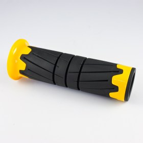 Wheel black grips with yellow trim of a pair 25 mm and 22 mm