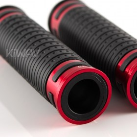 Cyber grips anodized aluminum red trim 22mm 2pcs