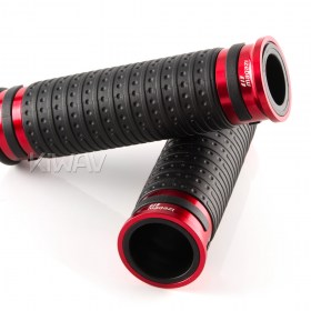 Cyber grips anodized aluminum red trim a pair 25mm&22mm