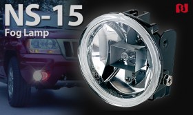 Sirius NS-15F 3.4 inch halogen round fog lights lamps H3 12V 55W metal mounting die-cast aluminum housing pair