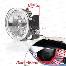Sirius NS-15F 3.4 inch halogen round fog lights lamps H3 12V 55W metal mounting die-cast aluminum housing pair